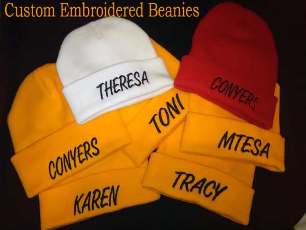 Custom Embroidered Beanies with names