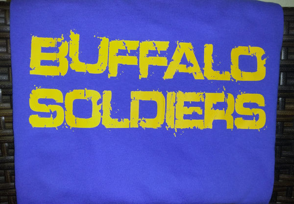 Buffalo Soldiers on Fire Royal Blue