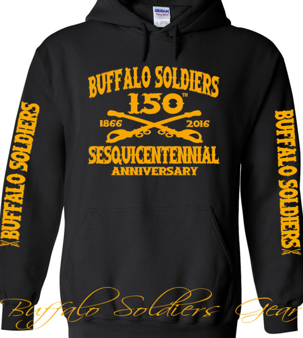 Buffalo Soldiers Sesquicentennial Anniversary Black Hoodie