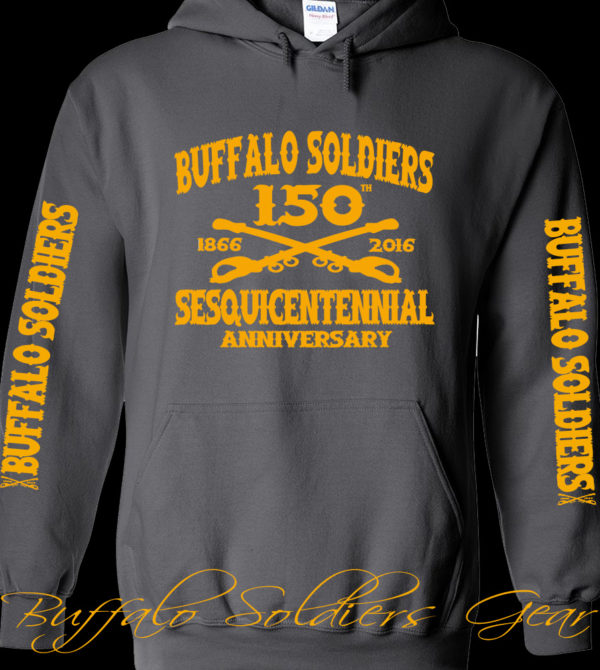 Buffalo Soldiers Sesquicentennial Anniversary Gray Hoodie