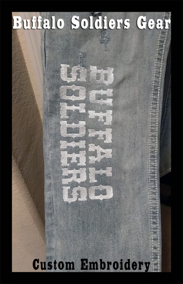 Buffalo Soldiers Gear Embroidered Jeans